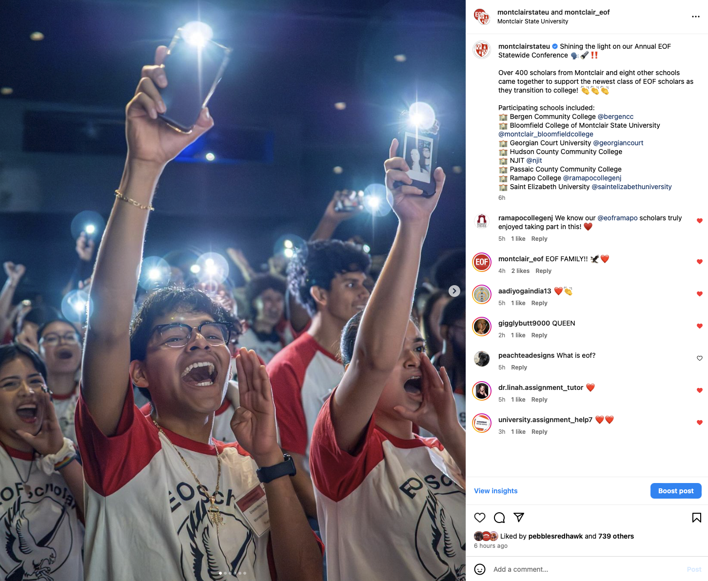 Students attending the EOF Statewide Conference.